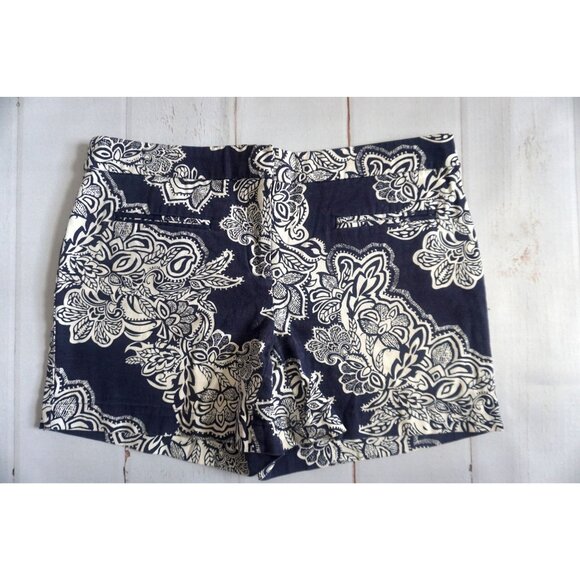 Willi Smith Pants - Willi Smith Women Blue Printed Shorts – Size 8